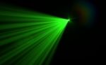 Abstract Green Light With Rays And Lens Flare Stock Photo