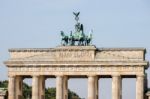 The Brandenburg Gate Monument In Berlin Stock Photo