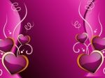 Hearts Background Means Romance  Attraction And Wedding
 Stock Photo