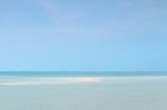 Panoramic Seascape And White Sand Stock Photo