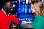 Young Couple At Bar Stock Photo