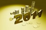 2011 Gold 3D Stock Photo