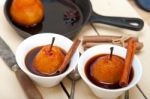 Poached Pears Delicious Home Made Recipe Stock Photo