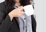 Woman And Coffee Stock Photo