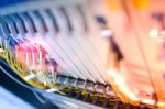 Fiber Optic With Servers In A Technology Data Center Stock Photo