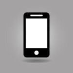 Cell Phone Icon  Illustration Eps10 On Grey Background Stock Photo