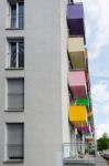 Colorful Balconies Stock Photo