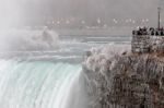 Beautiful Background With The Niagara Waterfall Stock Photo