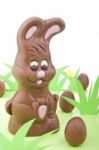 Chocolate Easter Bunny Stock Photo