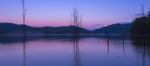 Hinze Dam At Dusk Stock Photo