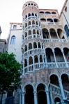 Venice Italy Scala Contarini Del Bovolo Stock Photo