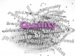 3d Imagen Quality Concept Word Cloud Background Stock Photo