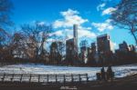 Central Park X Couple, Manhattan, Nyc, Ny Stock Photo