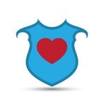  Love Heart Shield Illustration Stock Photo