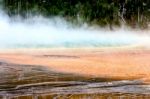 View Of The Grand Prismatic Spring Stock Photo