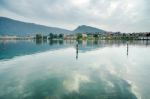 A View Of Lake Iseo At Sarnico Stock Photo