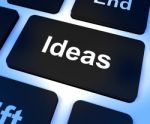 Ideas Computer Key Showing Concepts Or Creativity Stock Photo