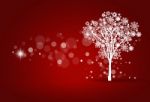 Christmas Tree With Snowflakes Stock Photo