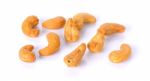 Cashew Nuts Isolated On The White Background Stock Photo