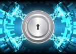 Cyber Security Keyhole Lock Stock Photo