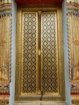 Thai Church Close Door Stock Photo