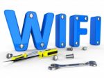 Wifi Tools Represents World Wide Web And Access Stock Photo