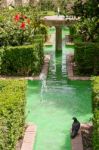 Malaga, Andalucia/spain - July 5 : View Of The Gardens Outside T Stock Photo