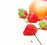 Fresh Fruits Apples Pears And Strawberrys Stock Photo