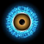 Abstract Technology Digital Circle Eye  Illustration Backg Stock Photo