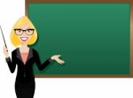 Blond Teacher Stock Photo