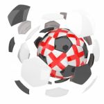 England Soccer Ball Isolated White Background Stock Photo