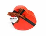 Red Heart-shaped Box Stock Photo