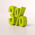 Percentage Sign, 3 Percent Stock Photo