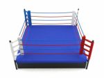 Boxing Ring Isolated On White Background Stock Photo