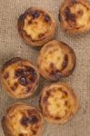 Famous Portuguese Egg Pastry Tart Stock Photo