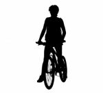 Cyclist Woman Sports Scene Stock Photo