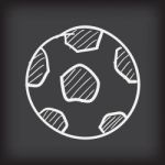 Soccer Ball Free Hand Doodle  Illustration Stock Photo