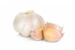 Garlic Isolated On The White Background Stock Photo