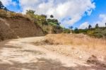 Dirt Road In The Mountains Near San Luis Jilotepeque, Guatemala Stock Photo