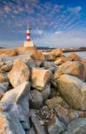 Lighthouse In Esposende Stock Photo