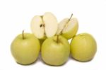 Bunch Of Yellow Apples Stock Photo