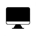 Monitor Symbol Icon  Illustration On White Backgroun Stock Photo