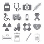 Medical Icon Set Stock Photo