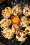 Fettuccine Pasta Italian Food Still Life Stock Photo