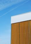 Wooden Structure Against Blue Sky Stock Photo