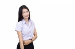 Portrait Of  Student University Uniform Stock Photo