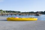 Kayak  On  Beach Stock Photo