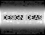 Design Ideas Indicates Graphic Creativity And Concepts Stock Photo