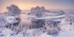 Colorful Winter Sunrise Stock Photo