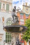 Neptun Statue In Gdansk, Poland Stock Photo